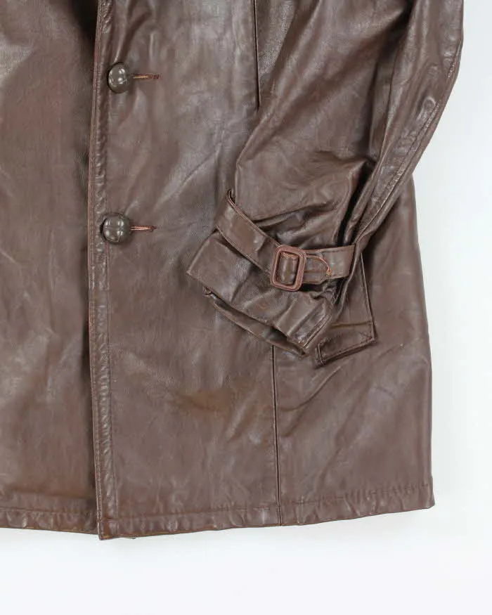 Vintage 70's Sears Double Breasted Button Up Leather Jacket - M sold by Rokit product image thumbnail 4