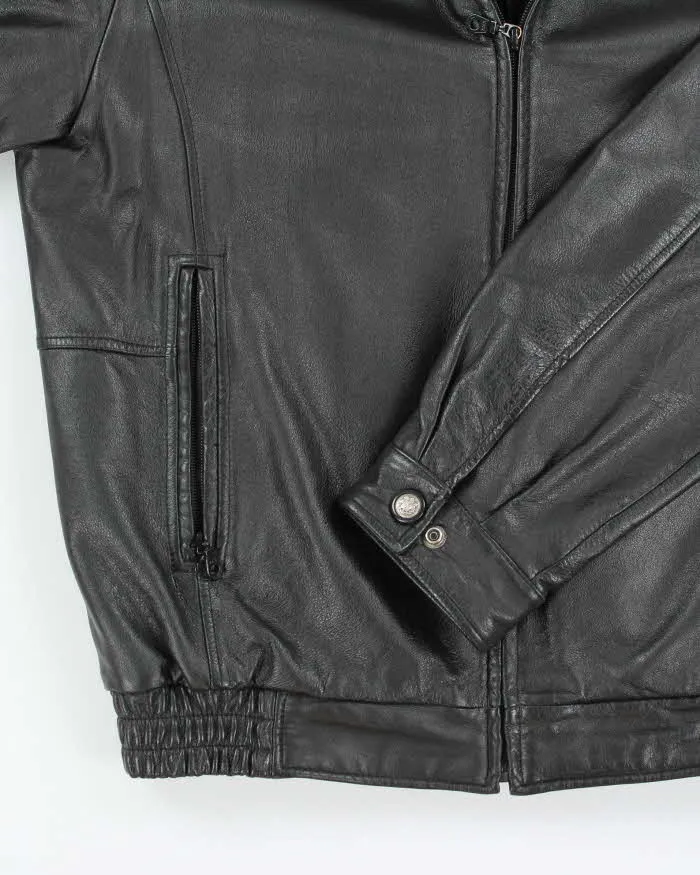 Vintage 90's Danier Heavyweight Leather Insulated Zip Up Jacket - M sold by Rokit product image thumbnail 4