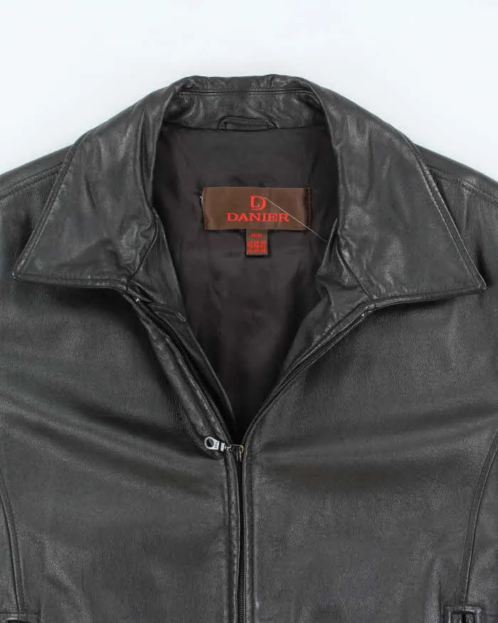 Vintage 90's Danier Heavyweight Leather Insulated Zip Up Jacket - M sold by Rokit product image thumbnail 3