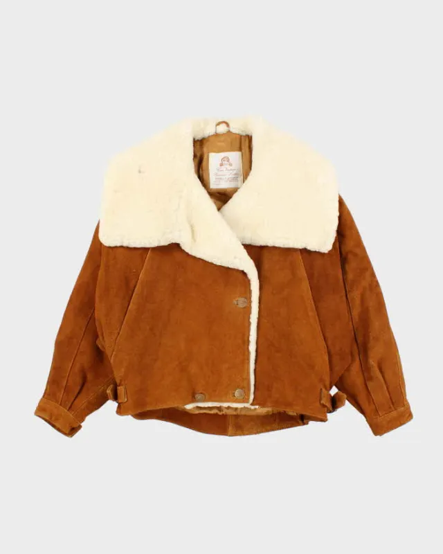 Vintage 80s Kosar Suede Faux Fur Lined Jacket - M sold by Rokit
