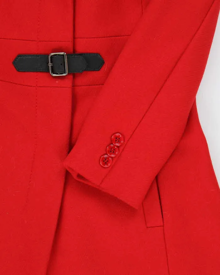 Hugo Boss Red Wool Blend Coat - S sold by Rokit product image thumbnail 4