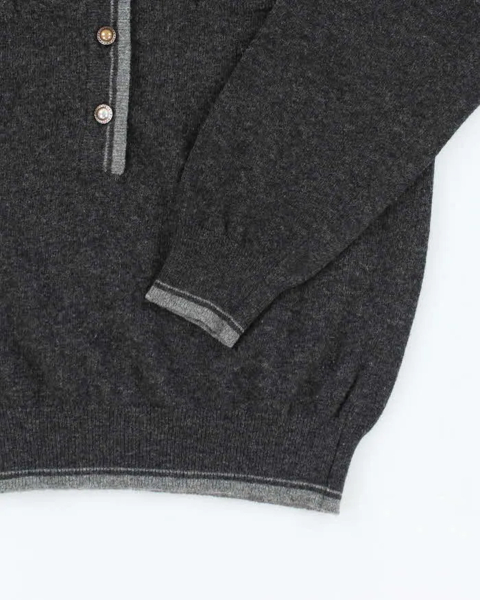 Vintage 70s Pringle Quarter Button Wool Jumper - M sold by Rokit product image thumbnail 4