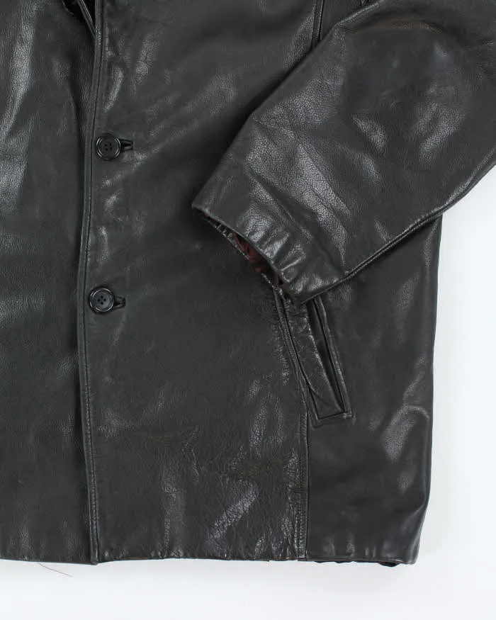 Vintage 90's Danier Heavyweight Button Up Leather Jacket - XL sold by Rokit product image thumbnail 4