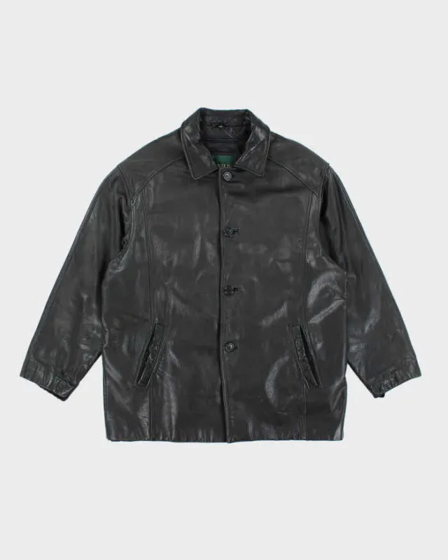 Vintage 90's Danier Heavyweight Button Up Leather Jacket - XL sold by Rokit