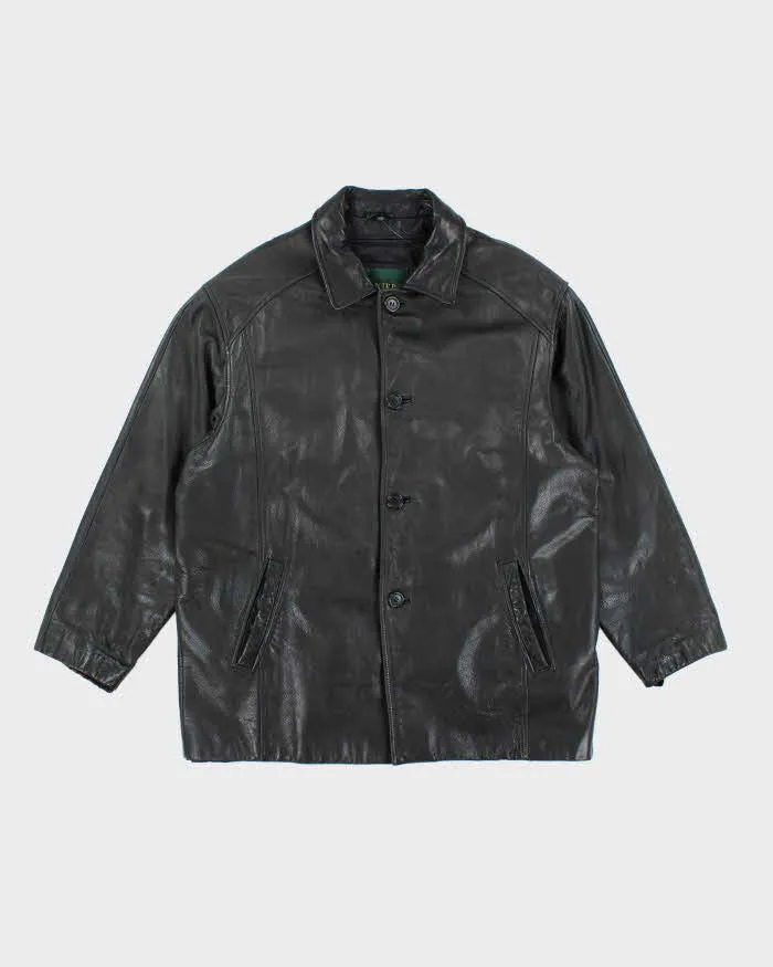 Vintage 90's Danier Heavyweight Button Up Leather Jacket - XL sold by Rokit