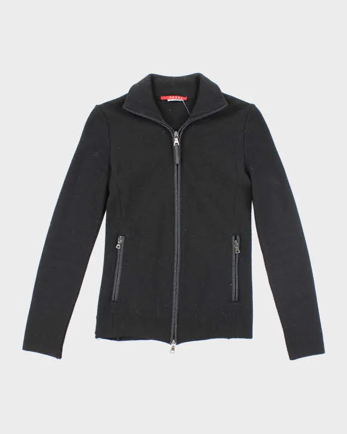Vintage Prada Wool Zip-Up Jumper - S sold by Rokit