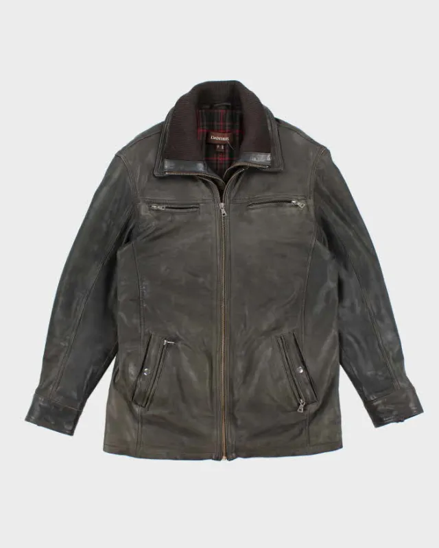 Vintage 90's Danier Heavyweight Lined Zip Up Leather Jacket - M sold by Rokit