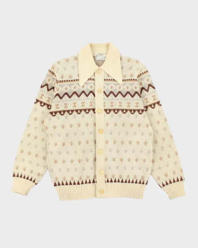 Vintage 70s Tundra Wool Cardigan - L sold by Rokit