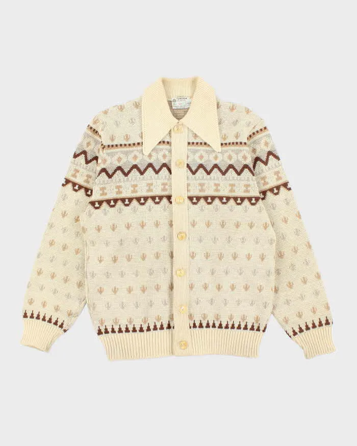 Vintage 70s Tundra Wool Cardigan - L sold by Rokit