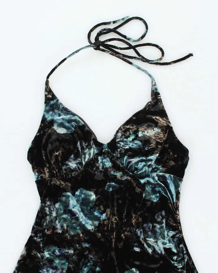 Vintage Y2k 00s Le Chateau Velvet Halter Dress - S sold by Rokit product image thumbnail 3