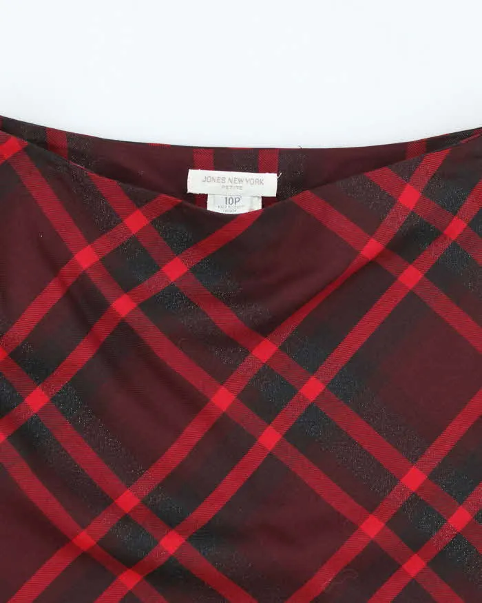 Vintage 90s Jones New York Wool Sparkly Checked Skirt - XS sold by Rokit product image thumbnail 3
