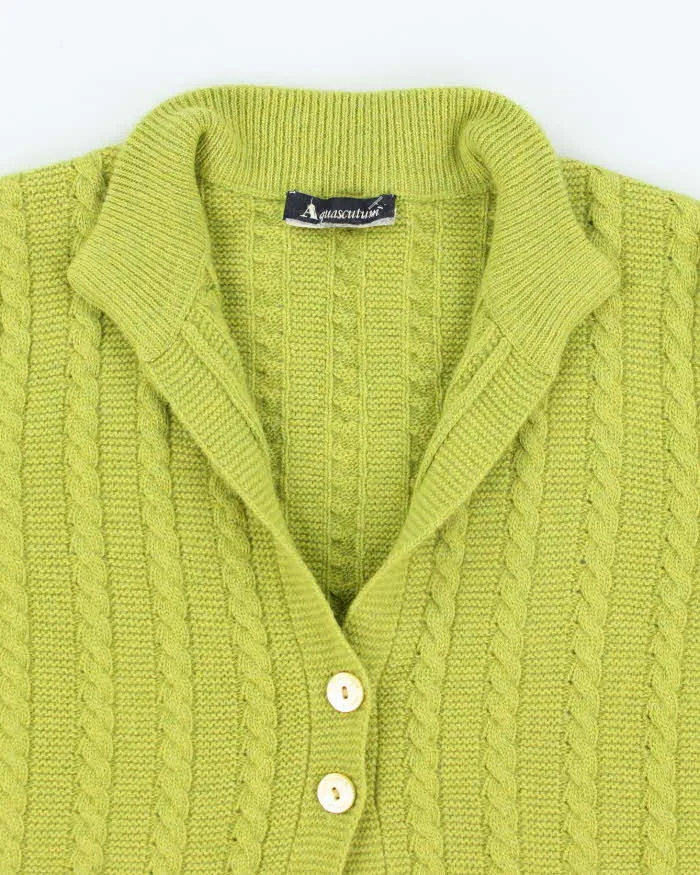 Vintage Aquasctum Green Angora & Wool Cardigan - L sold by Rokit product image thumbnail 3