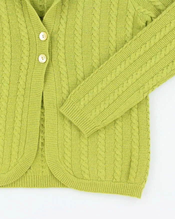 Vintage Aquasctum Green Angora & Wool Cardigan - L sold by Rokit product image thumbnail 4