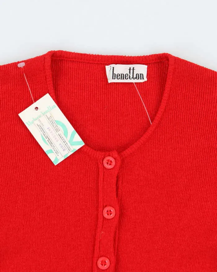 Deadstock Vintage 60s Benetton Red Cardigan - XS sold by Rokit product image thumbnail 3