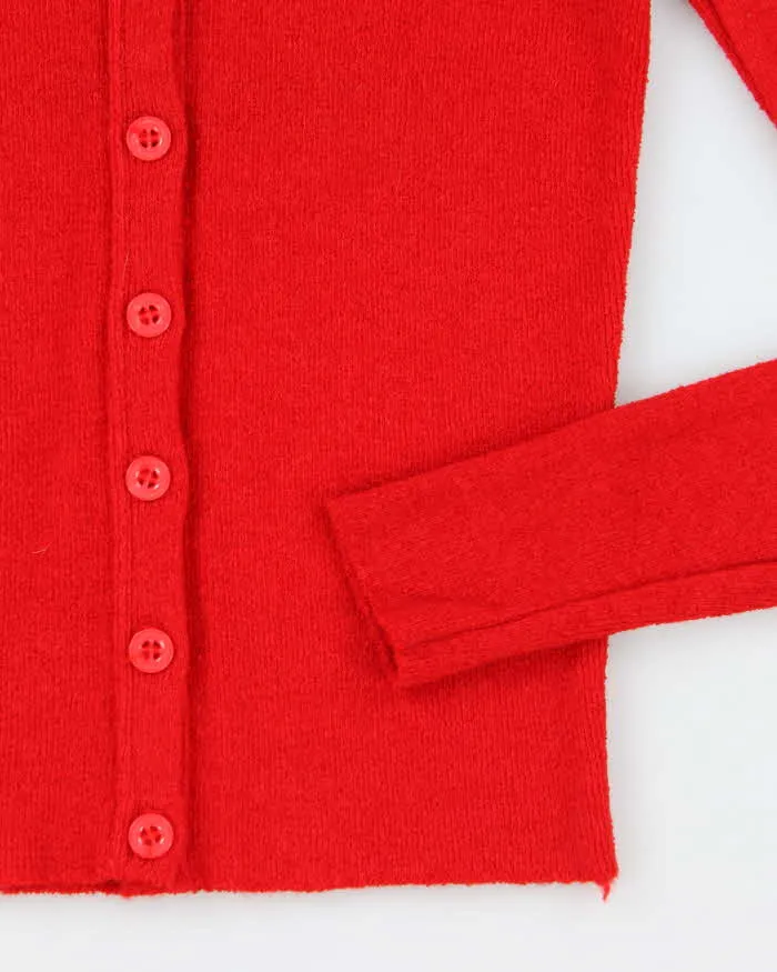 Deadstock Vintage 60s Benetton Red Cardigan - XS sold by Rokit product image thumbnail 4