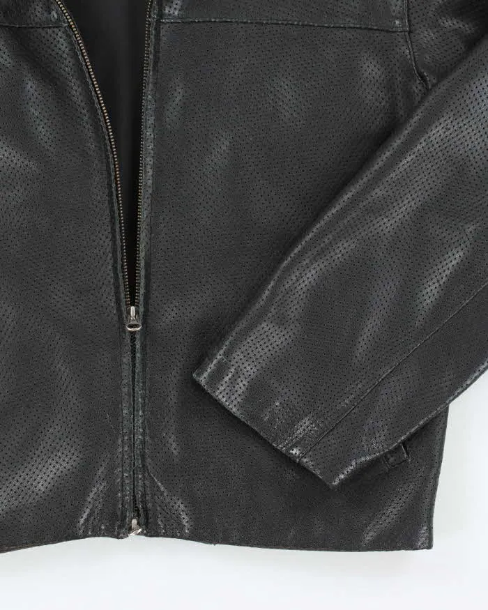 Vintage 2000's Danier Perforated Leather Harrington Jacket - S sold by Rokit product image thumbnail 4