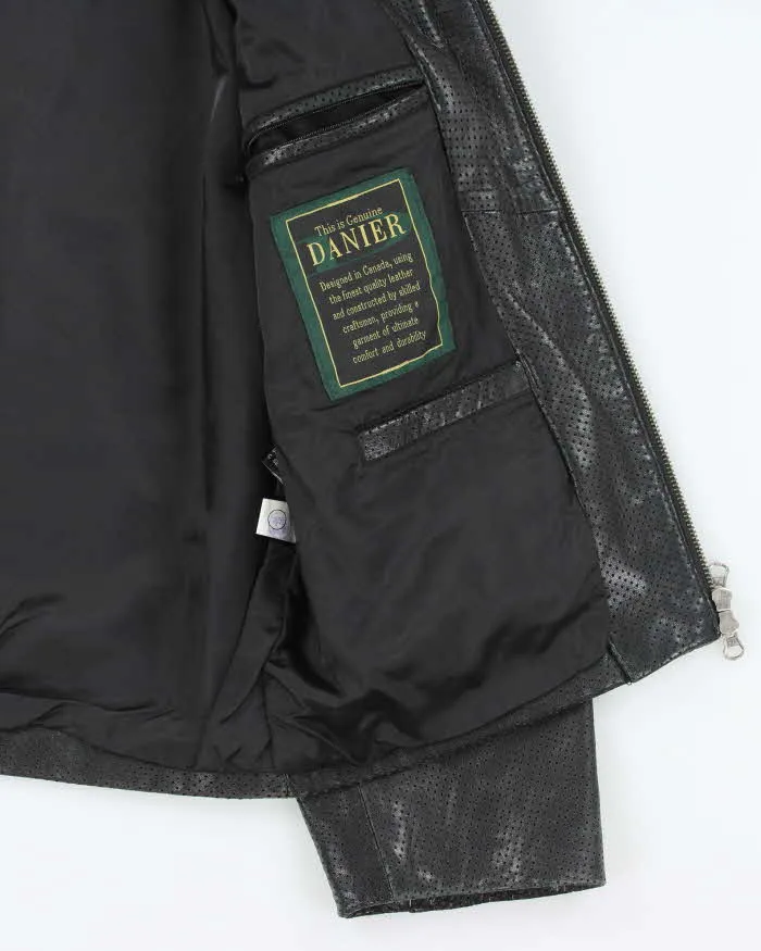 Vintage 2000's Danier Perforated Leather Harrington Jacket - S sold by Rokit product image thumbnail 5