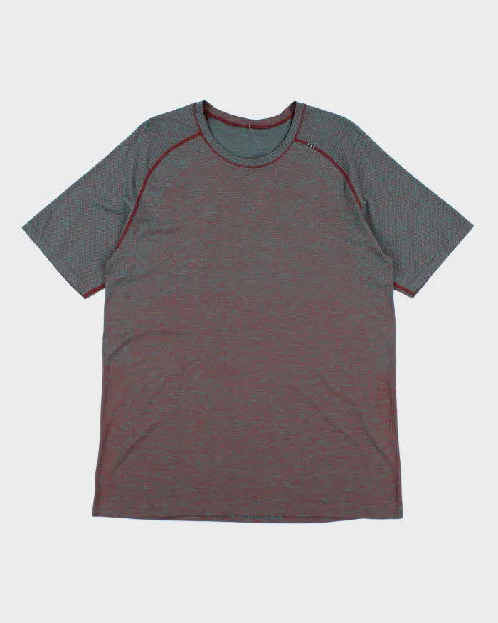 Men's LuluLemon Green & Red Lightweight Sports T-Shirt - L sold by Rokit