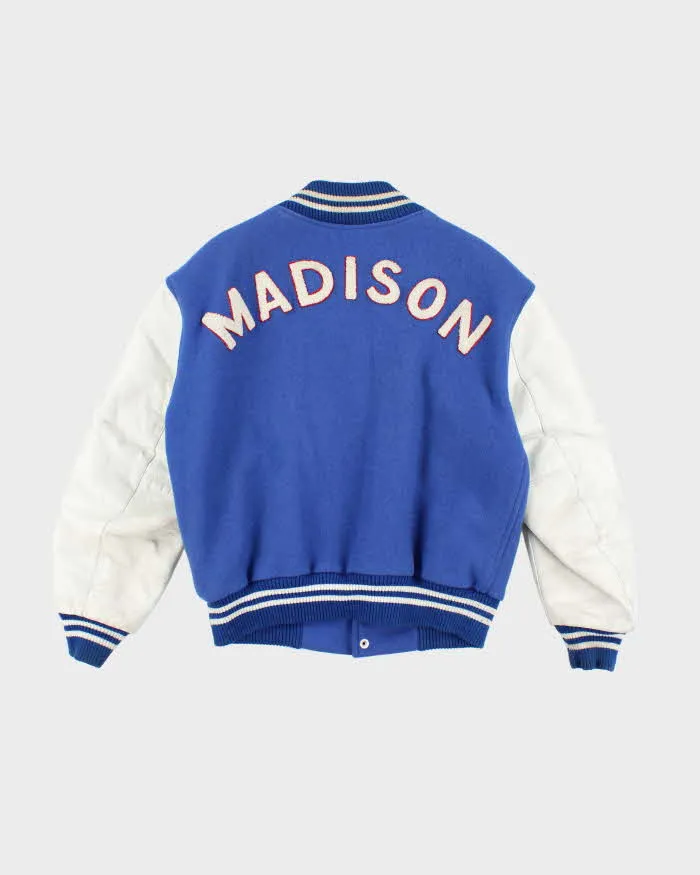 Vintage 70's Mad High Embroidered Heavyweight Leather Varsity Jacket - M sold by Rokit product image thumbnail 2