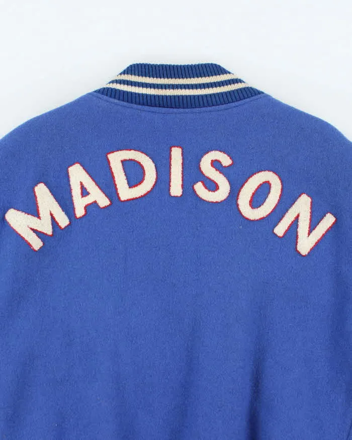 Vintage 70's Mad High Embroidered Heavyweight Leather Varsity Jacket - M sold by Rokit product image thumbnail 5