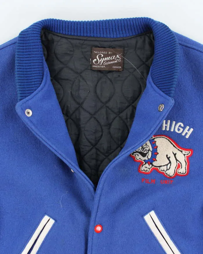 Vintage 70's Mad High Embroidered Heavyweight Leather Varsity Jacket - M sold by Rokit product image thumbnail 3