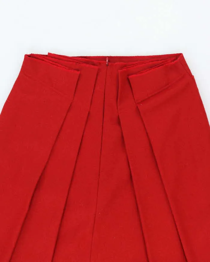 Vintage GMO Fashion Red Wool Blend Skirt - XS sold by Rokit product image thumbnail 3
