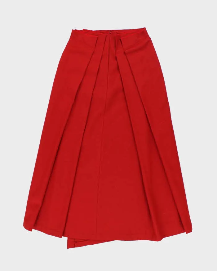 Vintage GMO Fashion Red Wool Blend Skirt - XS sold by Rokit product image thumbnail 2