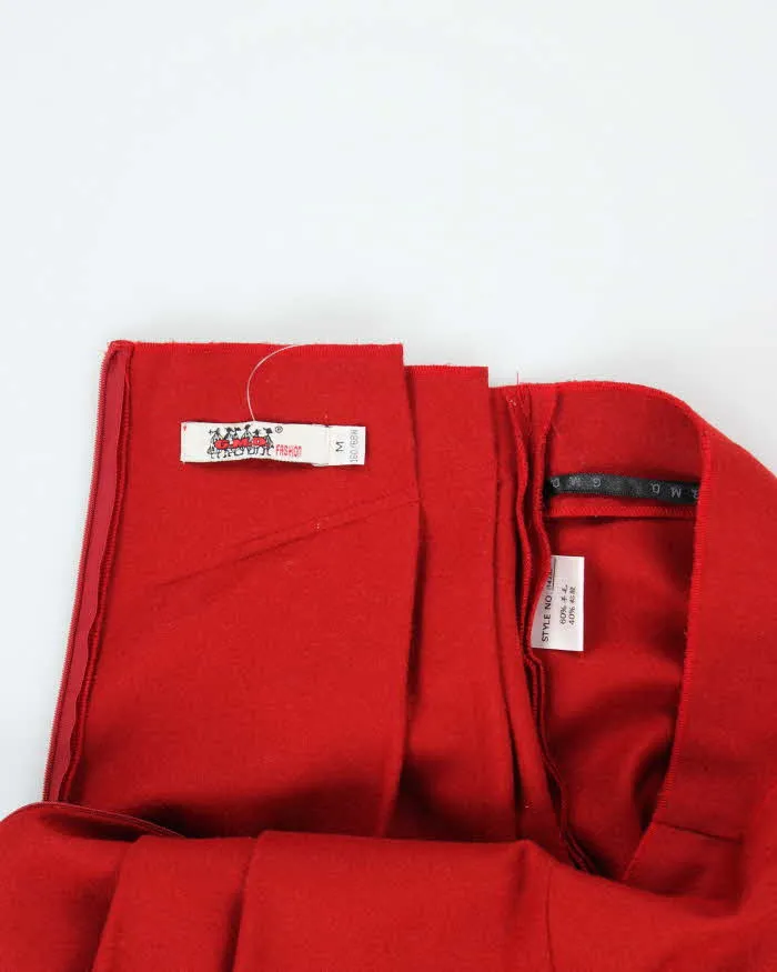 Vintage GMO Fashion Red Wool Blend Skirt - XS sold by Rokit product image thumbnail 4