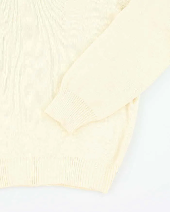 Vintage Traditional Craft Embroidered Shamrock V-Neck Knit Jumper - L sold by Rokit product image thumbnail 4