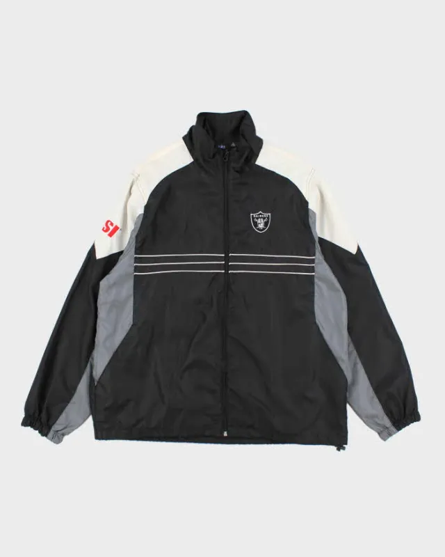 Vintage 2000's Reebok NFL Raiders Embroidered Windbreaker Jacket - L sold by Rokit