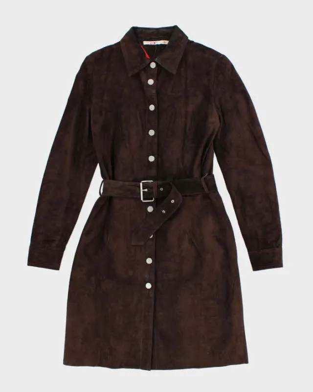 Vintage Tommy Hilfiger Suede Belted Jacket - S sold by Rokit