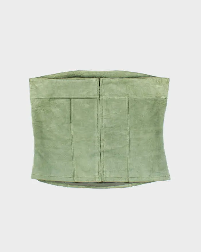 Vintage 90s Accomplice Green Embroidered Suede Top - S sold by Rokit product image thumbnail 2