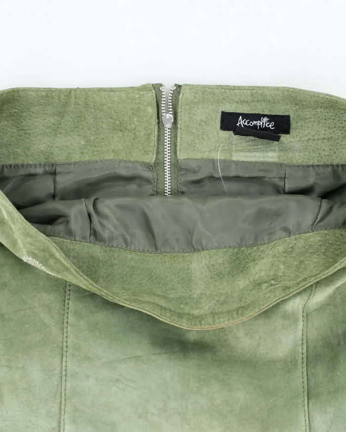 Vintage 90s Accomplice Green Embroidered Suede Top - S sold by Rokit product image thumbnail 4