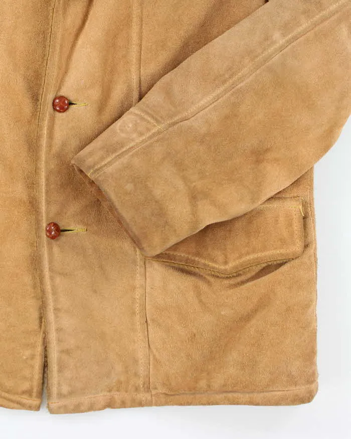 Vintage 70's Sears Sherpa Lined Heavyweight Button Up Suede Jacket - L sold by Rokit product image thumbnail 4