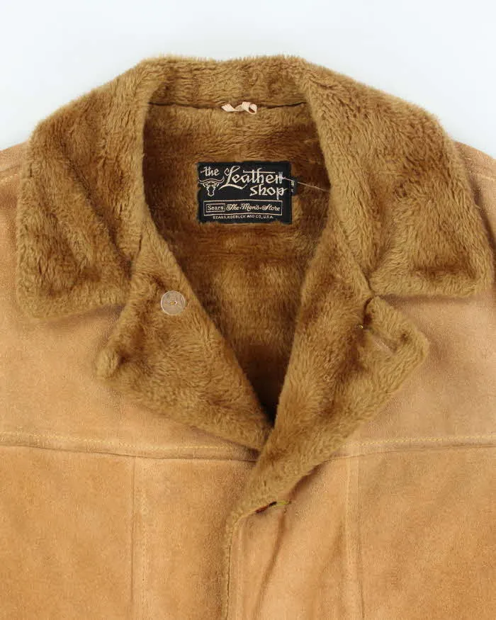 Vintage 70's Sears Sherpa Lined Heavyweight Button Up Suede Jacket - L sold by Rokit product image thumbnail 3