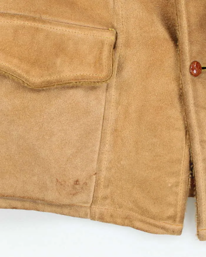 Vintage 70's Sears Sherpa Lined Heavyweight Button Up Suede Jacket - L sold by Rokit product image thumbnail 5