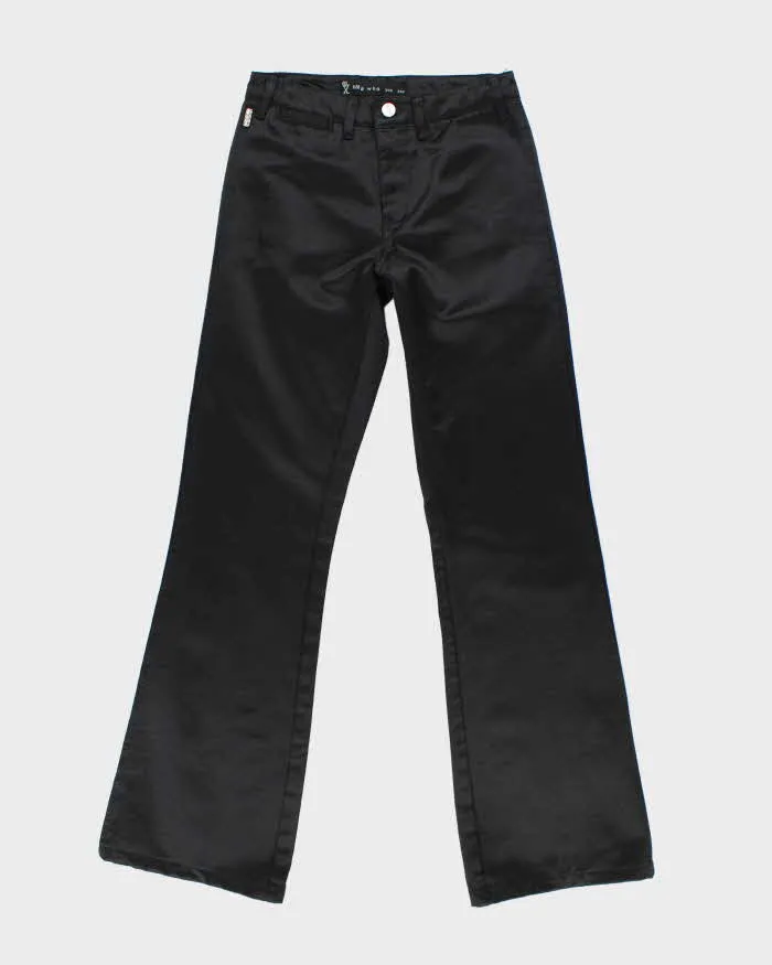 Vintage Y2k 00s GX Black Shiny Bootcut Trousers - W26 L31 sold by Rokit