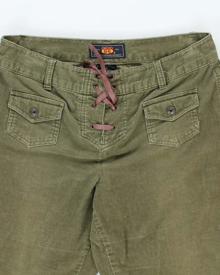 Vintage 90s Route 66 Green Lace-Up Cord Trousers - W33 L31 sold by Rokit product image thumbnail 3