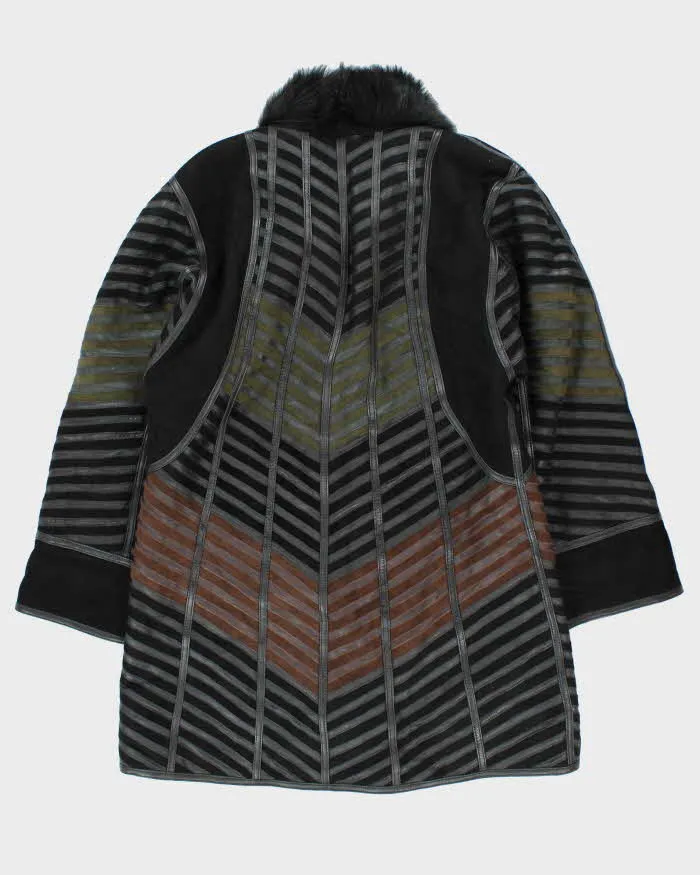 Vintage Leather Patchwork Long Jacket - M sold by Rokit product image thumbnail 2