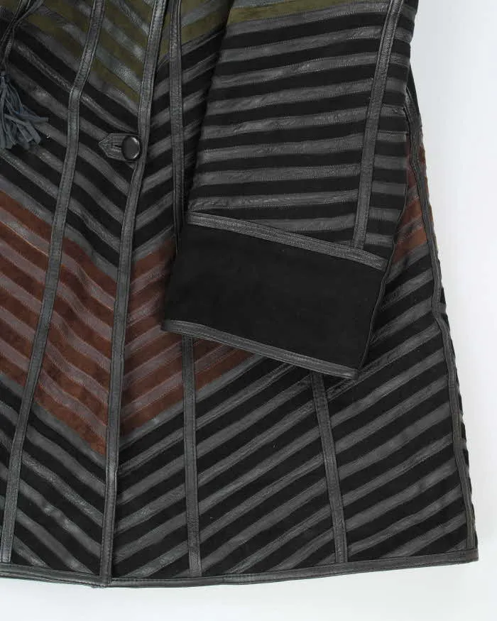 Vintage Leather Patchwork Long Jacket - M sold by Rokit product image thumbnail 4