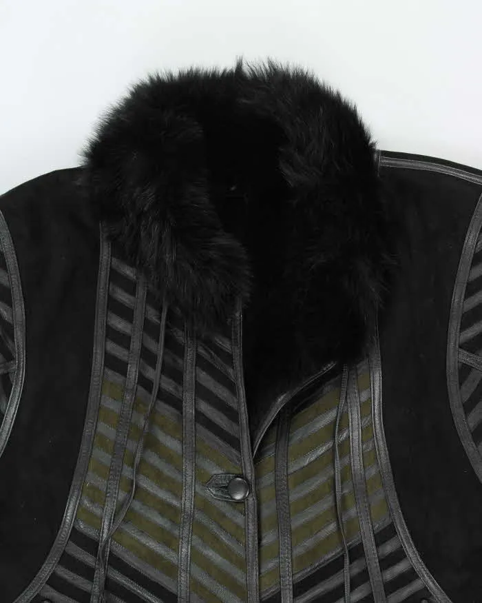 Vintage Leather Patchwork Long Jacket - M sold by Rokit product image thumbnail 3