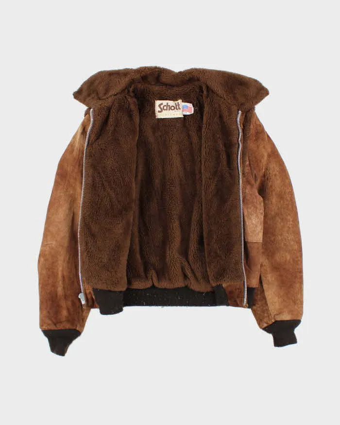Vintage 80s Schott Suede Bomber Jacket - M sold by Rokit product image thumbnail 5