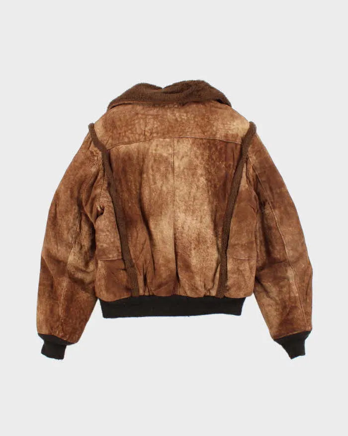 Vintage 80s Schott Suede Bomber Jacket - M sold by Rokit product image thumbnail 2