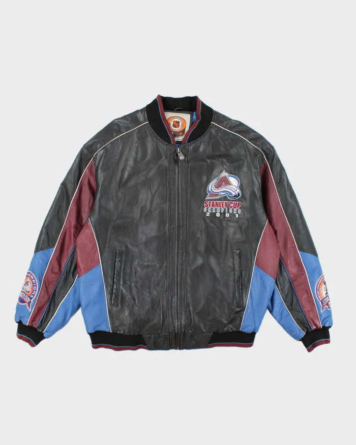 Vintage 2000's Stanley Cup Champions Heavyweight Embroidered Leather Varsity Jacket - XL sold by Rokit