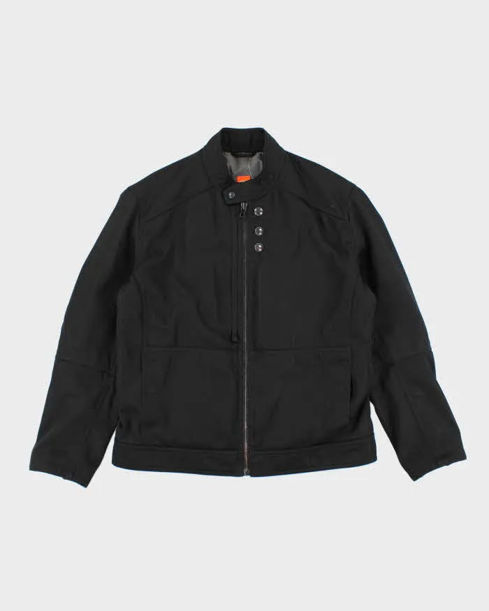 Vintage Y2K Hugo Boss Heavyweight Biker Jacket - L sold by Rokit