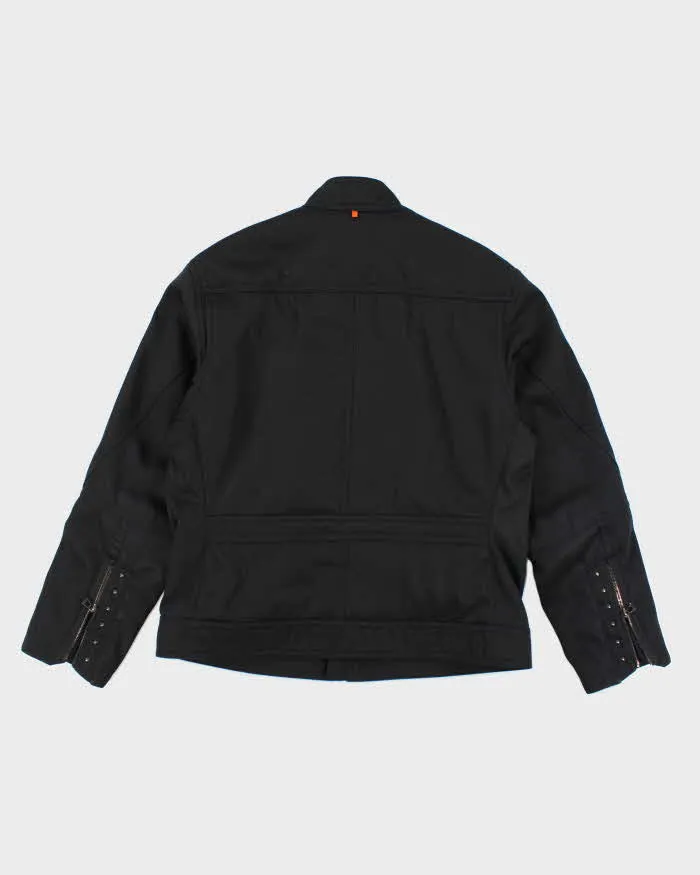 Vintage Y2K Hugo Boss Heavyweight Biker Jacket - L sold by Rokit product image thumbnail 2
