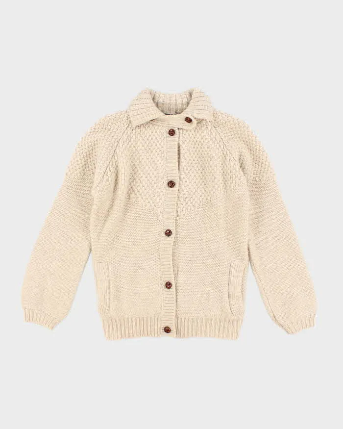 Vintage Spanner Wool Collared Cardigan - S sold by Rokit