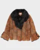 Vintage Novelti Faux Suede Fur Lined Coat - L sold by Rokit