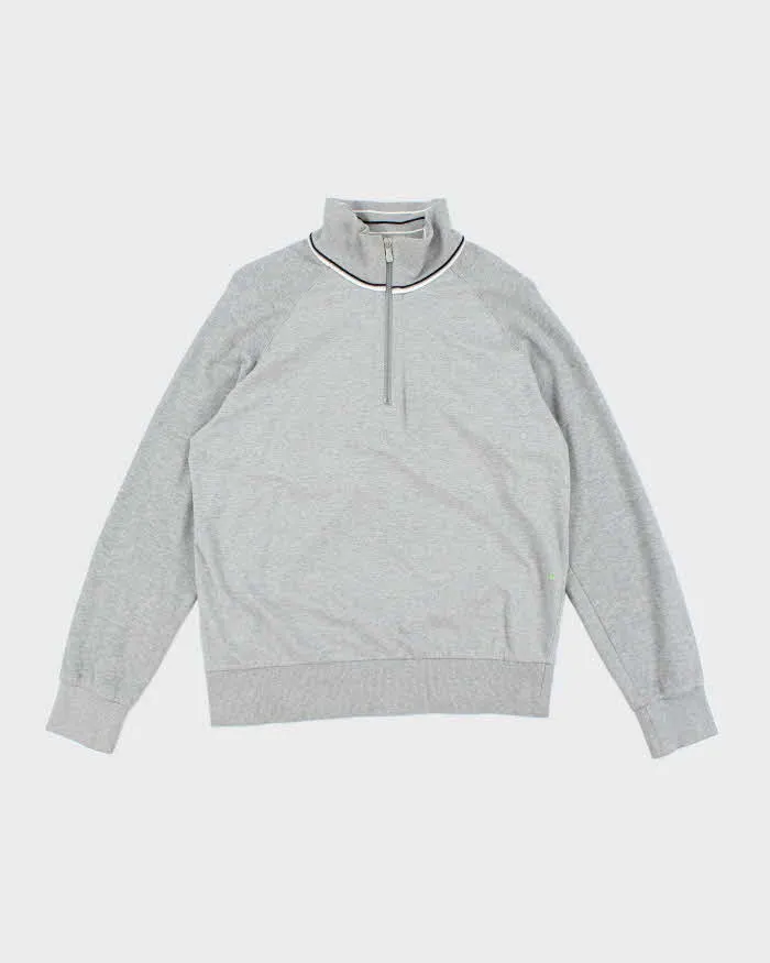 Vintage Hugo Boss Quarter Zip Sweatshirt - M sold by Rokit