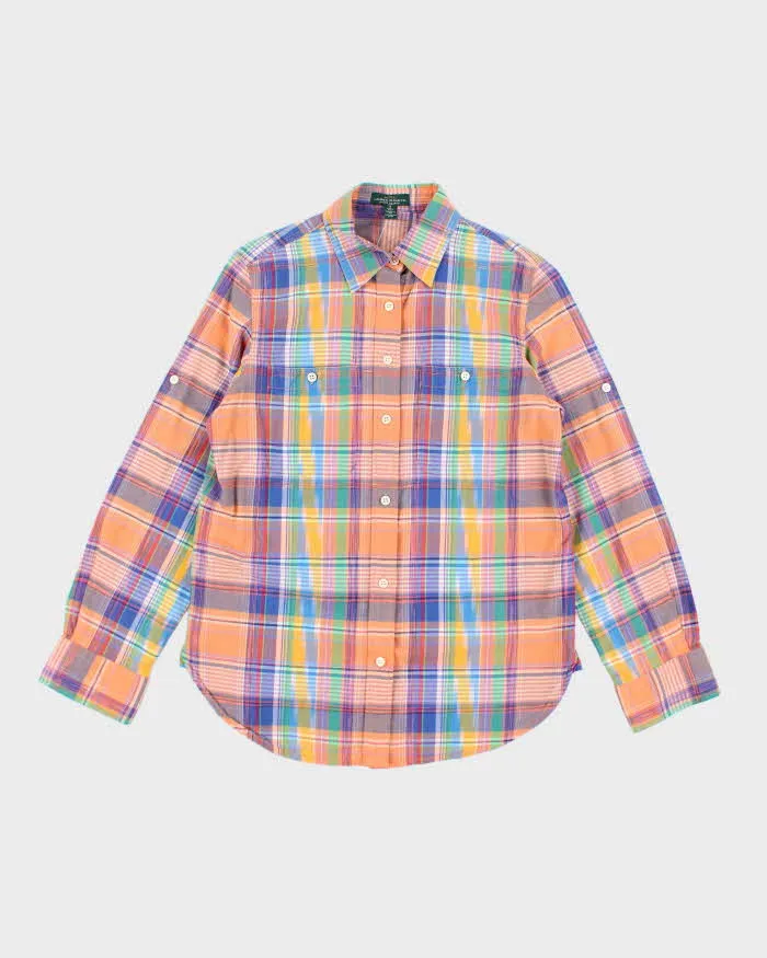 Vintage Ralph Lauren Multicoloured Checked Blouse - S sold by Rokit
